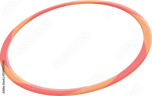 Pink and orange hula hoop rotating, representing fitness, agility, and rhythmic gymnastics