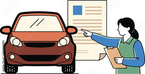 Car Insurance Agent Explaining Policy Coverage with a Pointing Gesture in a Modern Office Setting, Showcasing Vehicle Protection Benefits, Financial Planning, and Risk Management, Ideal for Marketing
