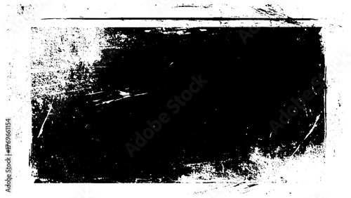 Black ink splash or drop made with brush. Ink splatter. Isolated  illustration