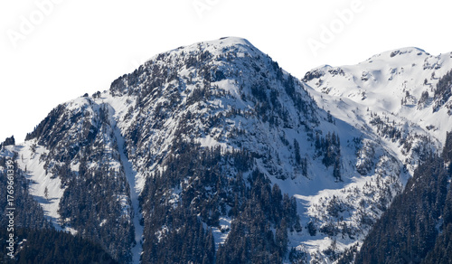 Photography Mountain winter landscape in Canada