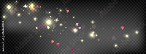 abstract heart lights background