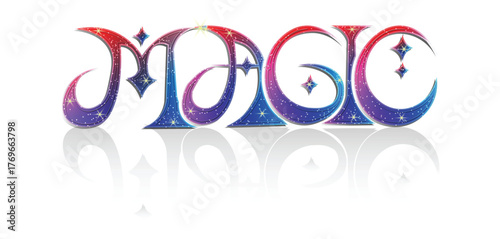 Magic Text Effect | Fantasy Lettering | Colorful Magic Typography Design