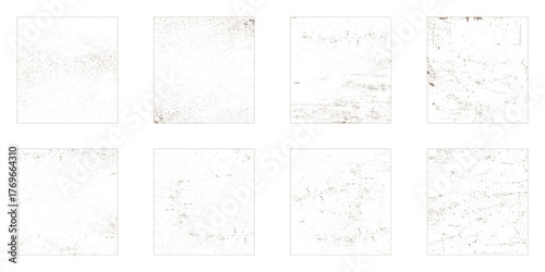 Set of Black and white grunge. Distress overlay texture. Surface dust and rough dirty wall background concept. Distress illustration simply place over object to create grunge effect. Vector