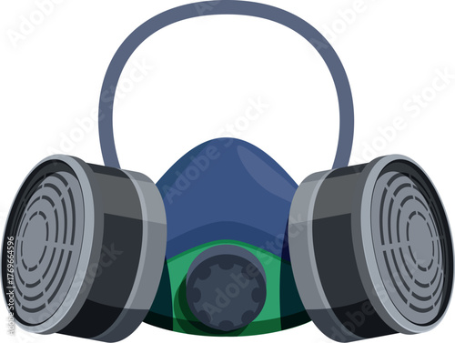 Respirator mask ensuring safety in hazardous environments, providing crucial protection against harmful substances