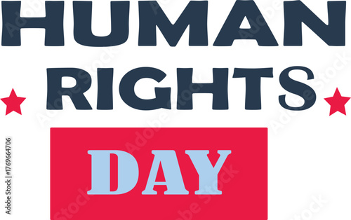 Wallpaper Mural A graphic design promoting human rights day with stars and red blocks Torontodigital.ca