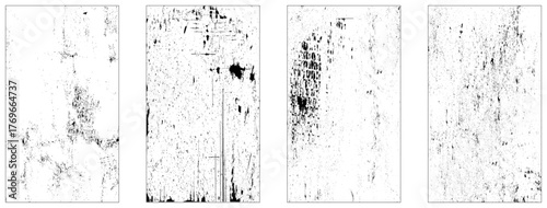 Collection of five grunge dust and scratch texture.