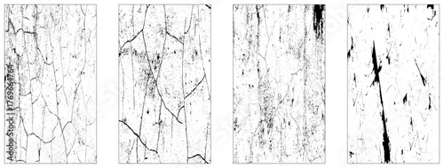 Collection of five grunge dust and scratch texture.