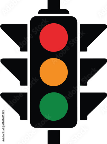 minimal traffic light vector red yellow green vertical signal clean ai eps jpeg png for transport design