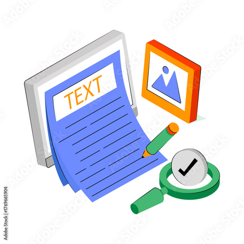 Trendy design illustration of content writing 