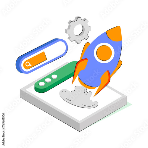Conceptual design illustration of web launch