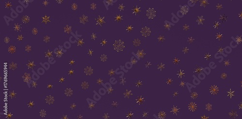 Photos Abstract background featuring golden sparkles against a deep purple backdrop