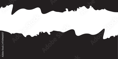 Torn Paper Edge Background – Black and White Ripped Paper Strip Isolated for Design and Texture Effects