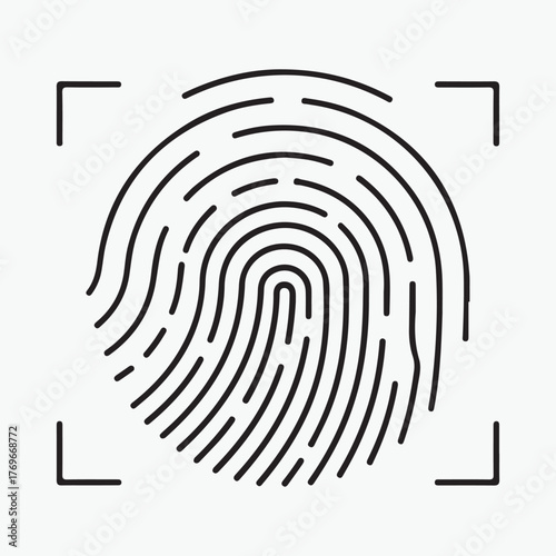 Fingerprint scan for secure identification, representing biometric authentication, security, and personal data protection