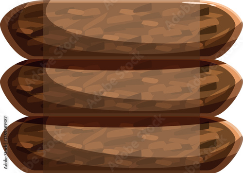 Eco friendly compressed sawdust briquettes stacked, offering a sustainable alternative to traditional firewood for heating