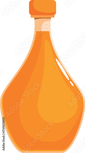 Refreshing apricot juice in a stylish glass bottle, perfect for a healthy beverage
