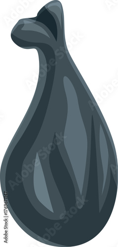 Full garbage bag is tied and ready for disposal, representing waste management and environmental responsibility