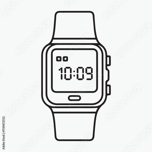 Smartwatch displaying 1009, a modern wearable device for tracking fitness and staying connected with style and convenience