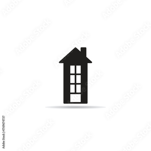 house building icon vector illustration