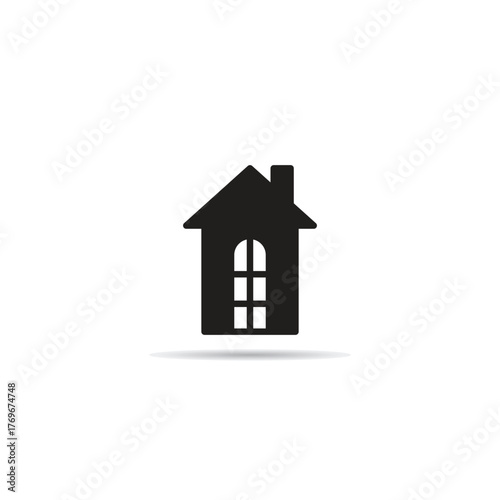 house building icon vector illustration