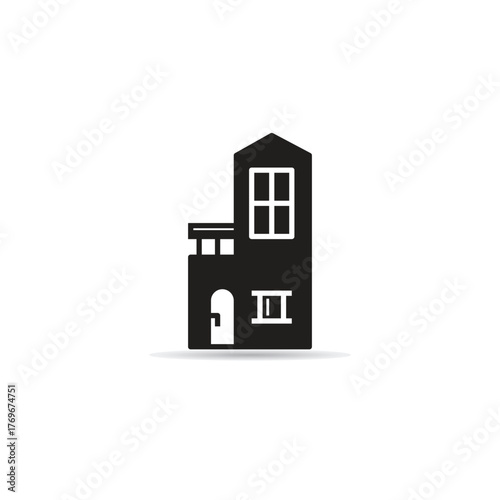 house building icon vector illustration