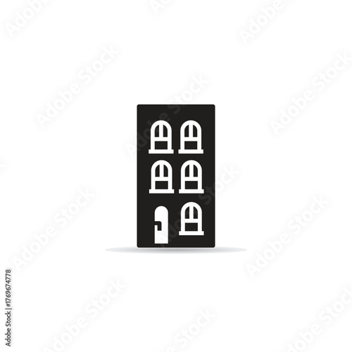 house building icon vector illustration