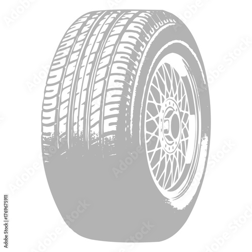 Car Tire Illustration