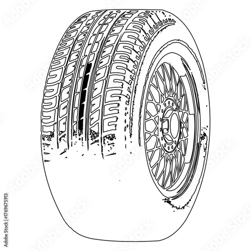 Tire Outline Art