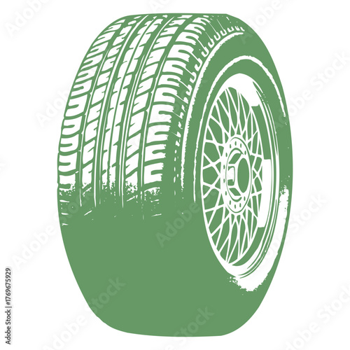 Car Tire Illustration