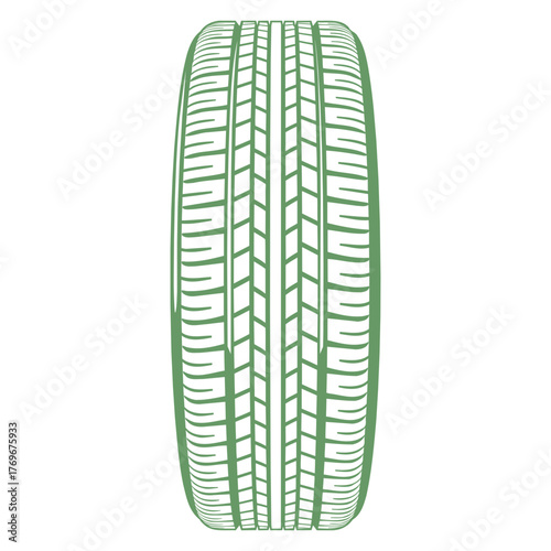 Green Vehicle Tire Icon