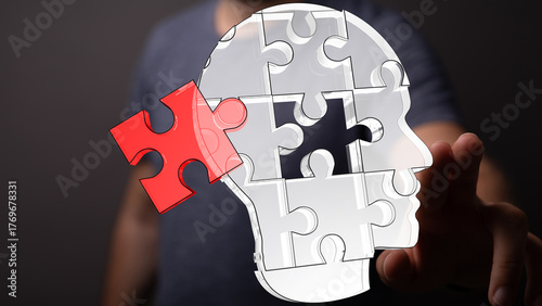 Concept image of a human he...