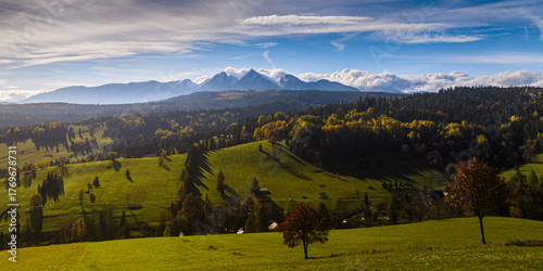 Panorama górska z Magury Spiskiej na Słowacji