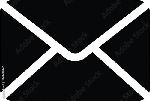 Email icon set with send and receive symbols, communication concept, black and white envelope message design, digital correspondence illustration