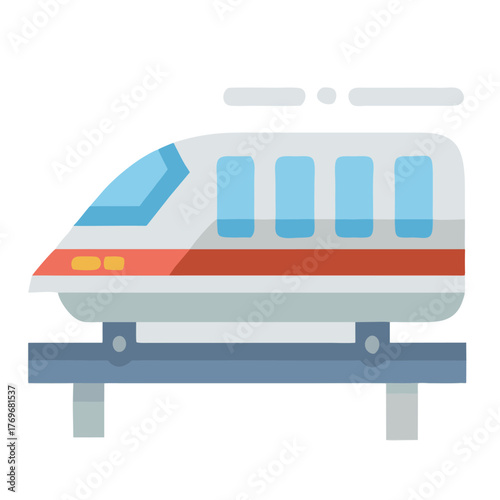 design logo icon vector illustration monorail train