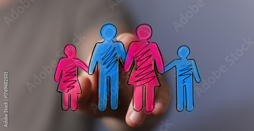 Illustrative image of a fam...