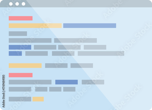 Computer screen displaying lines of programming code representing software development, coding, and technology