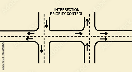 Road Intersection With Priority Directions: A Simple Vector Representation of Directions
