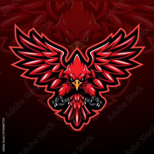 Phoenix bird  esport mascot logo design