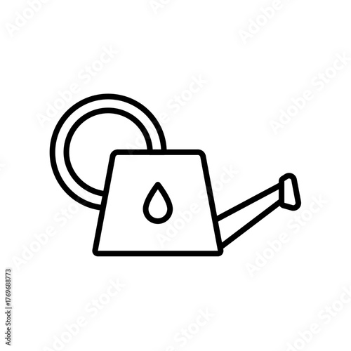 watering can icon, simple flat style, vector illustration, symbol, pictogram design logo template, for ui or ux isolated on white for mobile app, editable