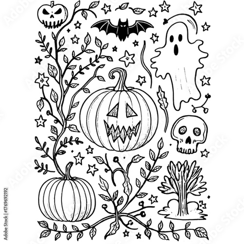 vector illustration of a halloween pumpkin	
