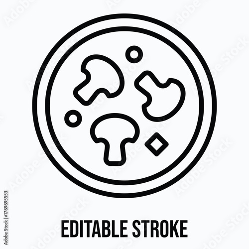 Homemade Food Dish Icon — Isolated Lineal Style Vector Icon