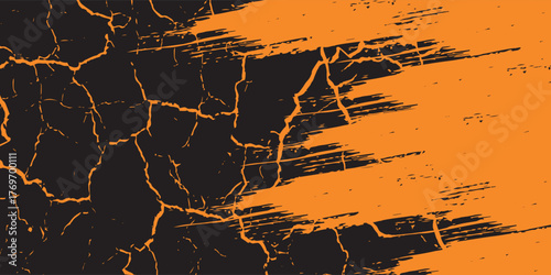 orange black brush wrap car sticker pattern banner abstract sporty lines black orange color combination grunge brush pattern. modern
