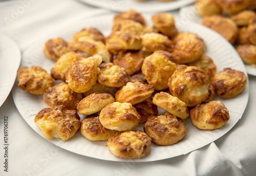 Plate full of freshly baked scones