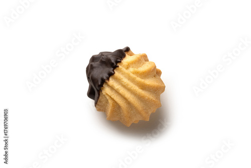 Italian butter cookies, dessert da conversazione, featuring chocolate-dipped, jam-filled, and sugar-dusted varieties for coffee or tea time