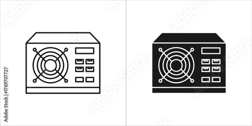 Power supply with fan and ventilation system