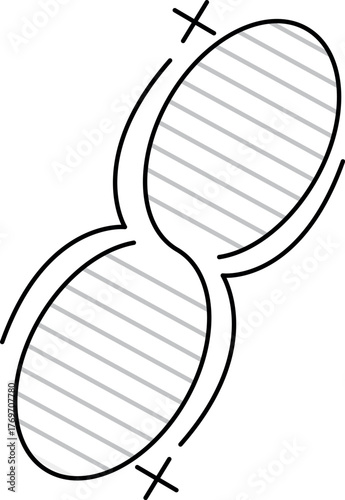 Minimal DNA Helix Line Icon — Genetic Science and Molecular Structure Vector Illustration