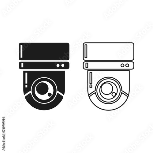 Security camera business icon sign deign vector