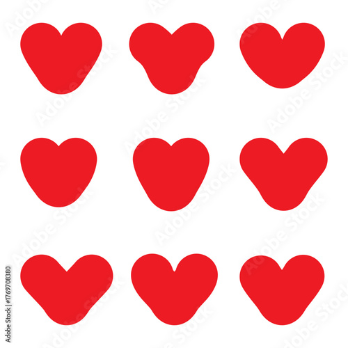 A vibrant collection of romantic and celebratory graphic elements perfect for expressing love affection and special occasions with colorful vector designs