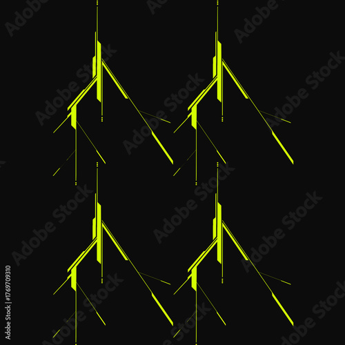 Digital Tech Lines Composition / Digitale Tech-Linien-Komposition / Composición digital de líneas tecnológicas