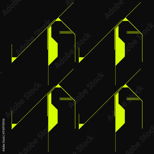 Digital Tech Lines Composition / Digitale Tech-Linien-Komposition / Composición digital de líneas tecnológicas