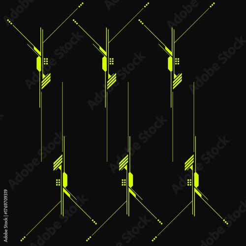 Digital Tech Lines Composition / Digitale Tech-Linien-Komposition / Composición digital de líneas tecnológicas